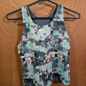 Athletic Works Women's Geometric Tank Top - Gray, Black, Pink, Yellow